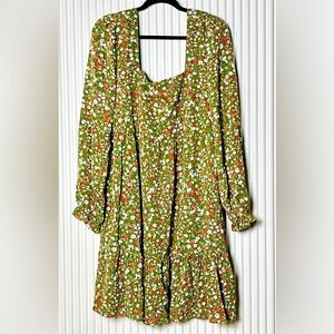 BCBG Paris Square Neck Babydoll Dress, Size XXL